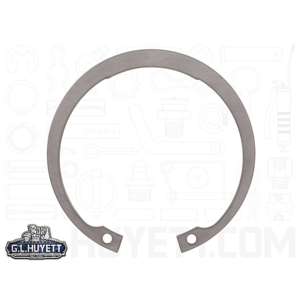 Internal Retaining Ring, Stainless Steel, Plain Finish, M110 Bore Dia.